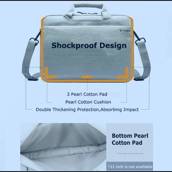 YINUO Blush pink Laptop Bag-NWOT - Picture 4 of 9